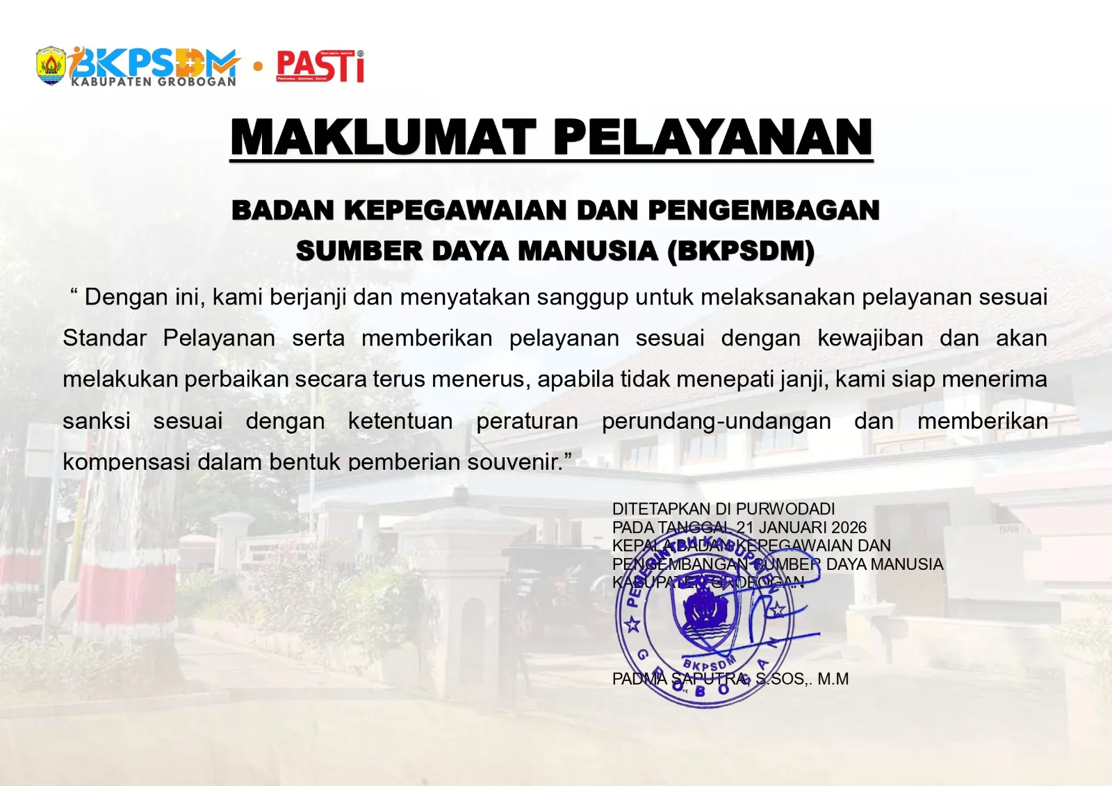 Maklumat Pelayanan